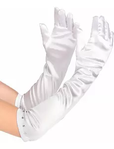 Gants longs blancs enfant