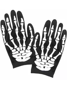 Skelet handschoenen voor volwassenen Halloween artikel