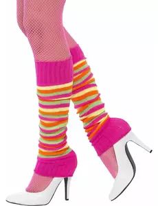 Gekleurde en gestreepte beenwarmers voor dames