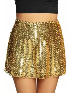Damesrok met gouden pailletten