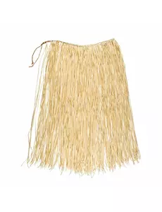 Lange Hawaiiaanse raffia rok voor volwassenen