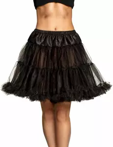 Jupon mi-long noir femme