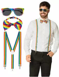 Accessoireset regenboog voor volwassenen