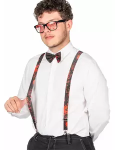 Kit accessoires noirs sanglants adulte