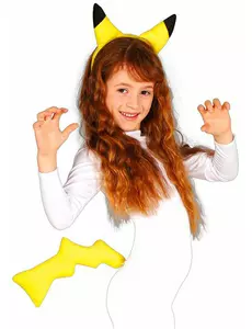 Geel elektrisch monstertje set voor kinderen