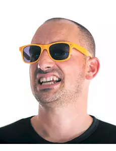 Lunettes blues fluo orange adulte