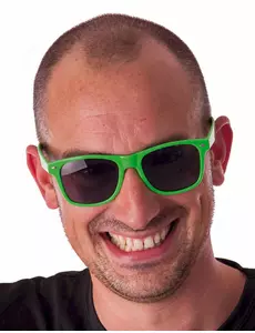 Lunettes blues fluo vertes adulte