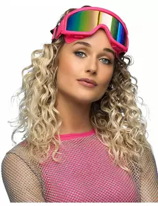 Lunettes de ski rose fluo adultes