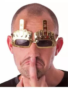 Lunettes doigt levé adulte