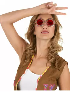 Bloemen hippie bril