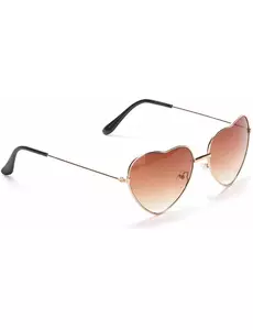 Lunettes marrons coeur monture métal adulte