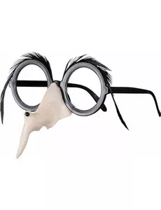 Lunettes nez et sourcils de sorcière femme Halloween