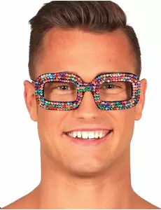 Lunettes pop multicolores adulte