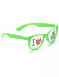 Lunettes vertes Saint-Patrick plastique adulte
