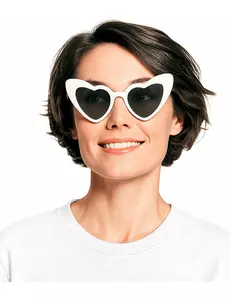 Lunettes vintage cœur blanc