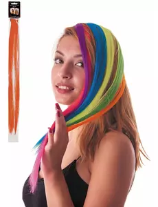 Mèche orange à clipser pour cheveux