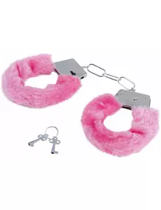 Roze nep bonten handboeien