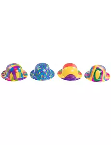 Mini chapeau melon en plastique clown adulte