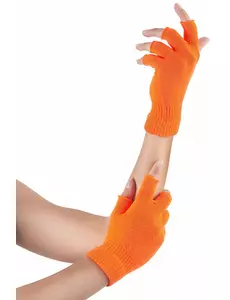 Oranje vingerloze handschoenen