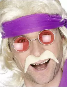 Moustache blonde années 70' adulte
