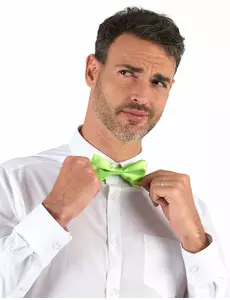 Noeud papillon vert fluo adulte