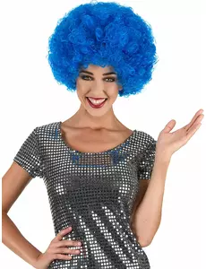 Perruque clown bleue confort adulte