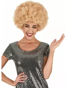 Perruque afro Blonde confort adulte