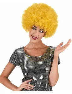 Perruque clown jaune confort adulte