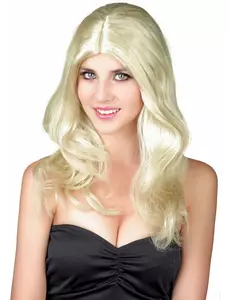 Blonde vrouwenpruik