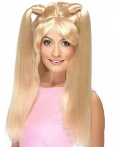 Blonde meidenbandpruik voor vrouwen