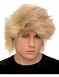 Perruque blonde homme décoiffée