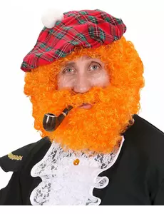 Perruque écossais orange homme