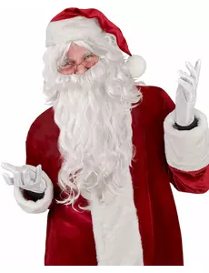 Perruque et barbe de Père Noël blanc adulte