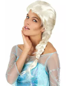 Perruque femme blonde avec tresse