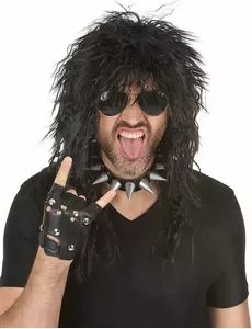 Halloween hard rockpruik voor mannen