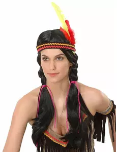 Perruque longue indienne femme