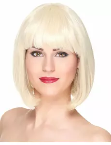 Luxe korte blonde pruik met pony voor vrouwen