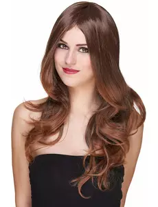 Perruque luxe chatain longue femme