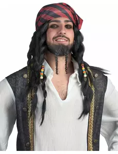 Perruque pirate à tresses adulte