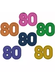 10 jaren 80 houten tafelconfetti 3 x 3 cm