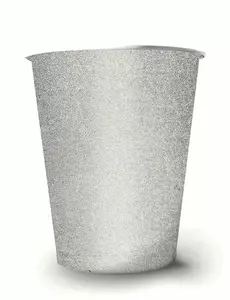 10 Amerikaanse glinsterende zilveren recyclebare kartonnen bekers 53 cl