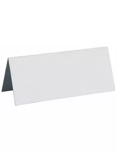 10 Witte rechthoekige plaatskaartjes 3 x 7 cm