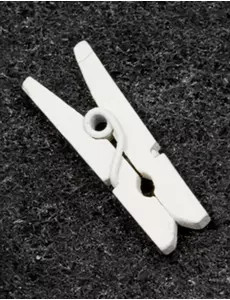 10 Mini Witte Houten Wasknijpers 2,5cm