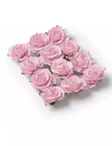 12 roze rozen om te prikken