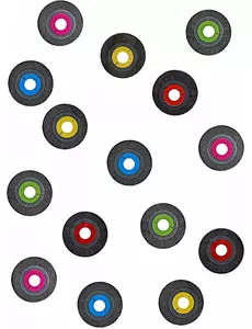 150 Confettis de table disque vinyl