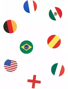 150 Confettis de table drapeau multi-nations