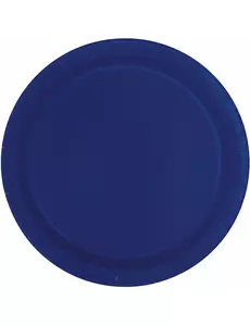16 Assiettes en carton bleu marine 23 cm
