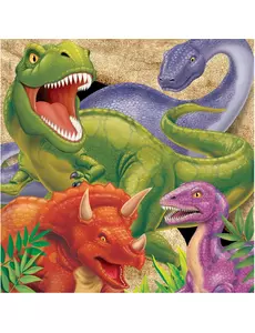 Set van servetten dinosaurus