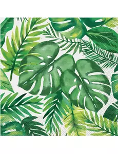16 Serviettes en papier Palm Tropical Luau 33 x 33 cm