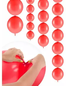 20 klaproosrode koppelbare ballonnen 28 cm